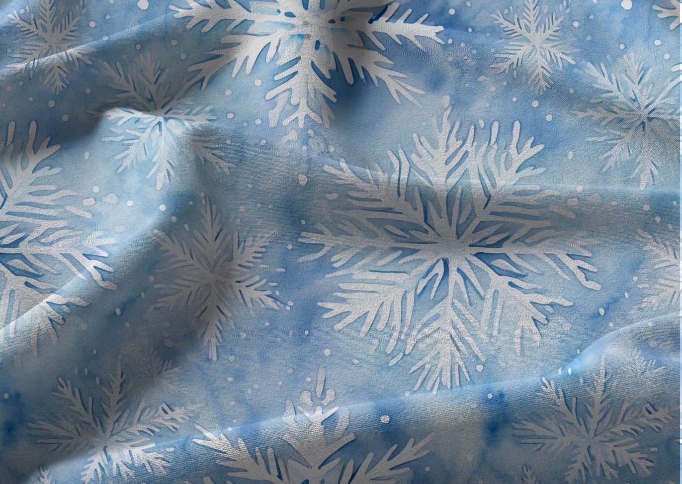 Aquarell Blue Schneeflocke Wintervorbestellung